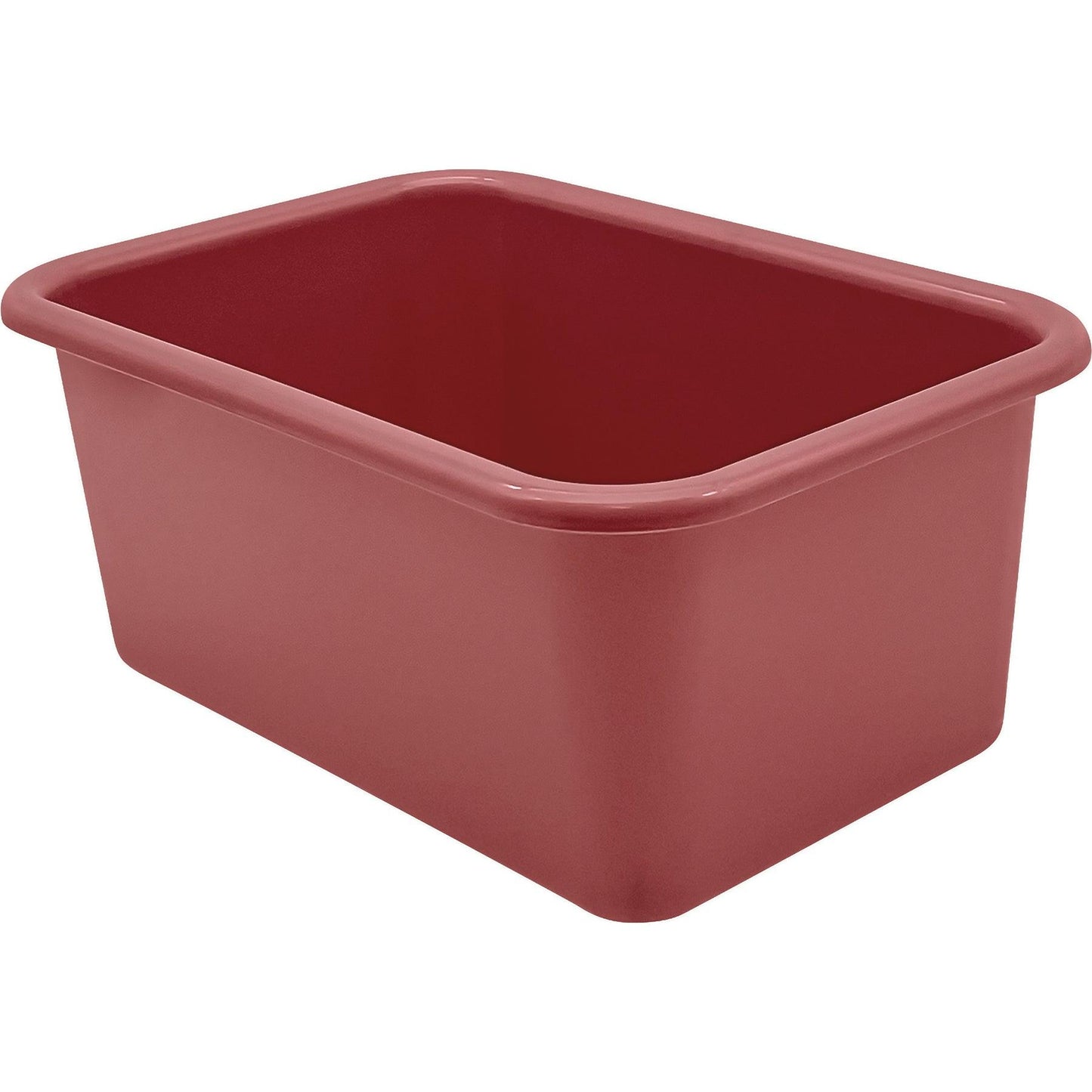 Small Plastic Storage Bin, Deep Rose, Pack of 6 - Loomini