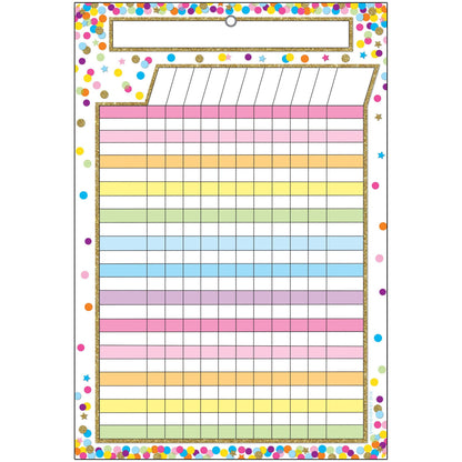 Smart Poly Chart, Confetti Dry Erase Incentive Chart, Pack of 6 - Loomini