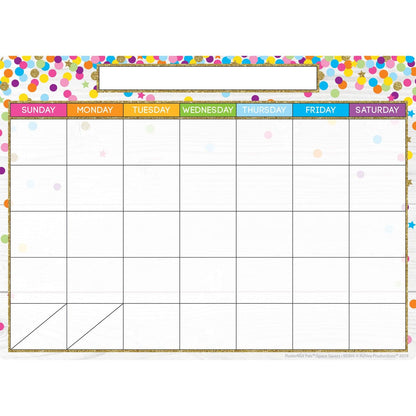 Smart Poly Single Sided PosterMat Pals Space Savers, Calendar Confetti Style, 13" x 9.5", 12 Per Pack - Loomini