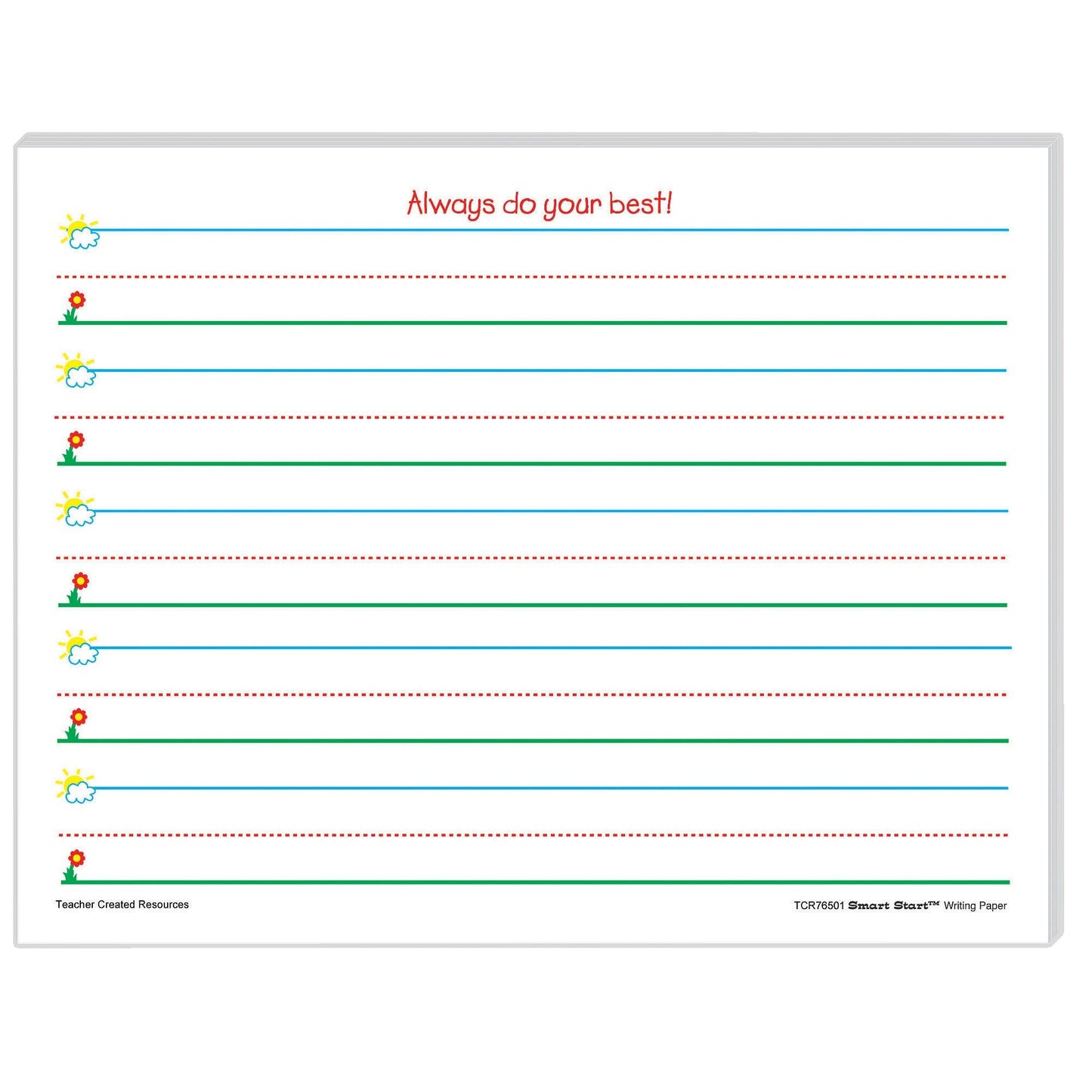 Smart Start K-1 Writing Paper: 100 Sheets Per Pack, 2 Packs - Loomini