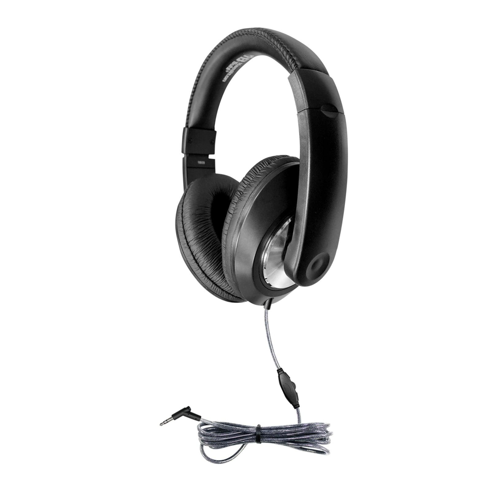 Smart-Trek Deluxe Stereo Headphone with In-Line Volume Control & 3.5mm TRS Plug, Pack of 2 - Loomini