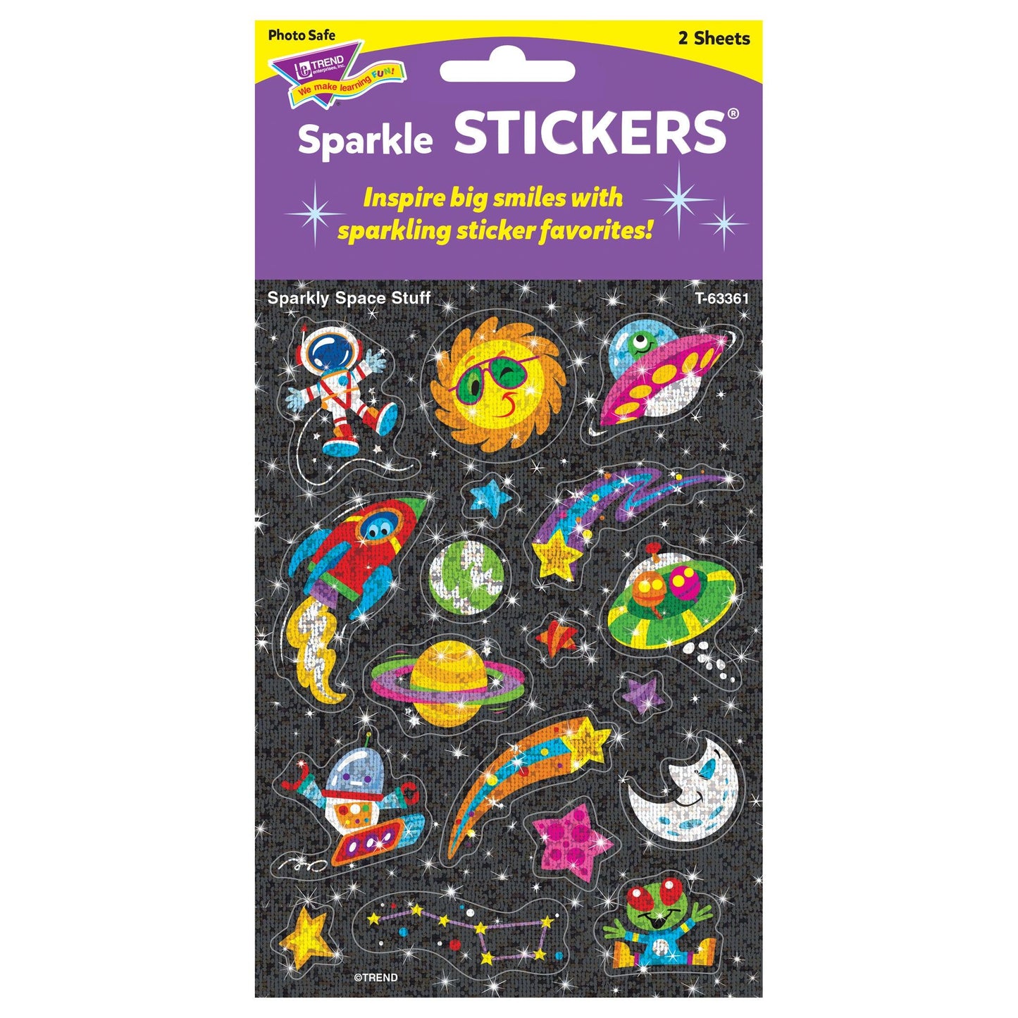 Sparkly Space Stuff Sparkle Stickers®, 36 Per Pack, 6 Packs - Loomini