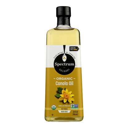 Spectrum Naturals Organic Refined Canola Oil - Case Of 12 - 32 Fl Oz. - Loomini