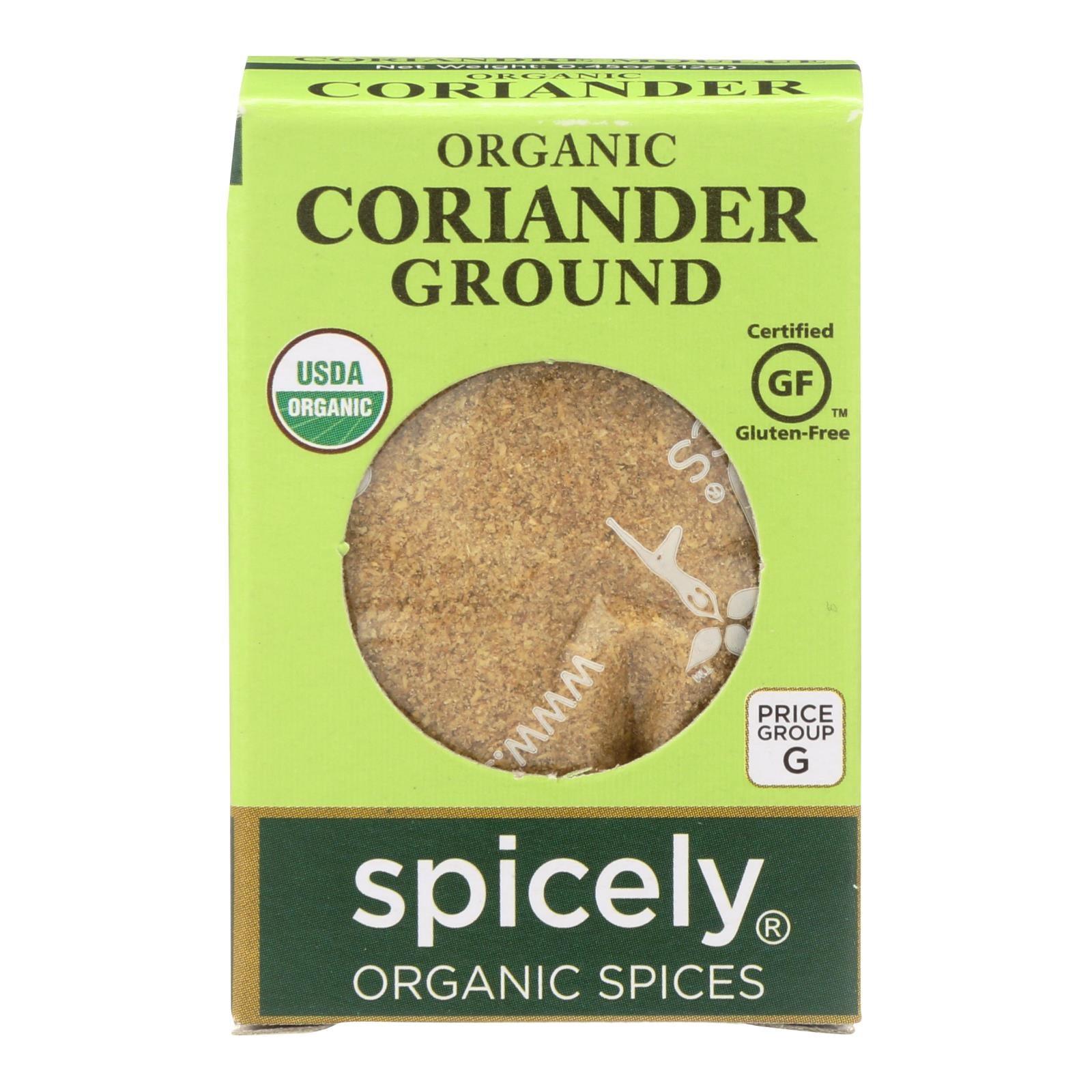 Spicely Organics - Organic Coriander - Ground - Case Of 6 - 0.45 Oz. - Loomini
