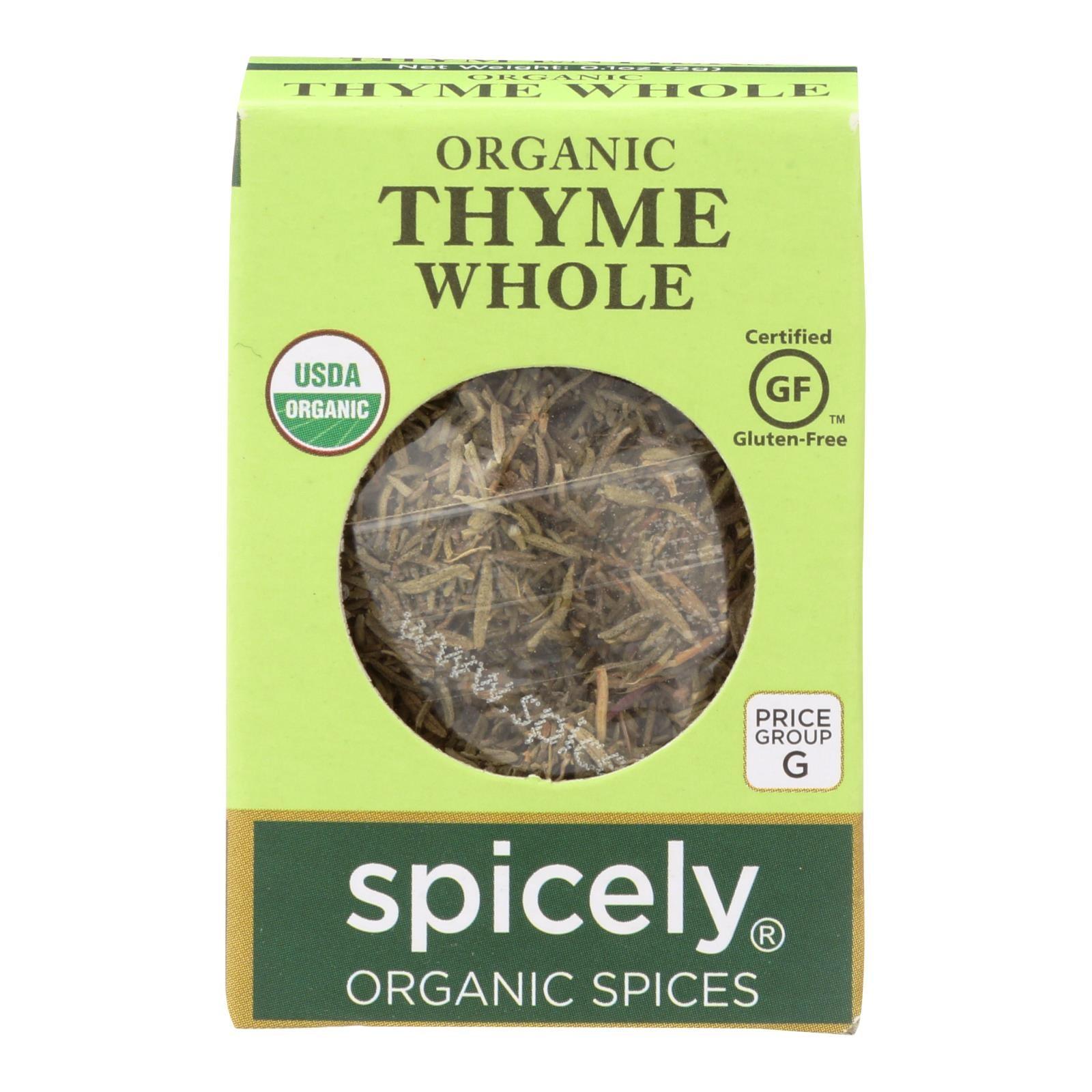 Spicely Organics - Organic Thyme - Case Of 6 - 0.1 Oz. - Loomini