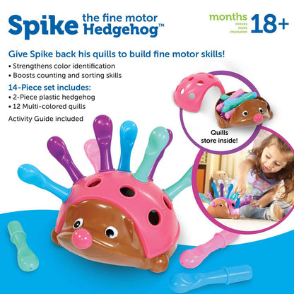 Spike The Fine Motor Hedgehog® Pink - Loomini