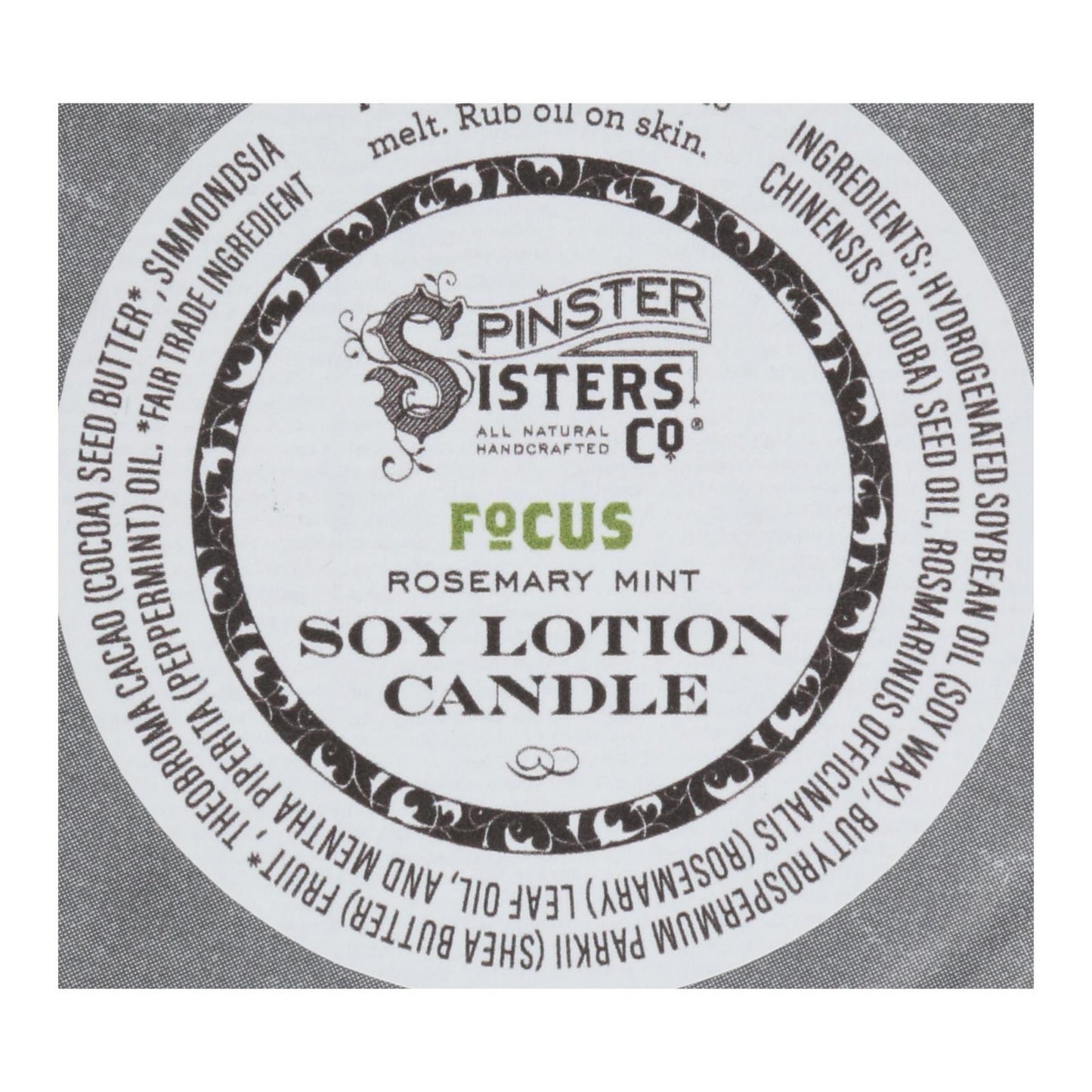 Spinster Sisters Co. - Body Ltn Candle Focus - Case Of 4-6.2 Oz - Loomini