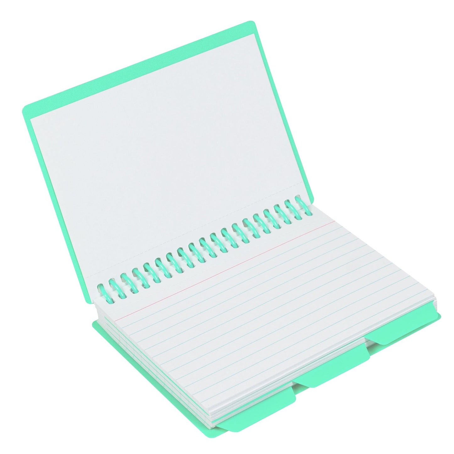 Spiral Bound Index Card Notebook with Index Tabs, Assorted Tropic Tones Colors, Pack of 6 - Loomini