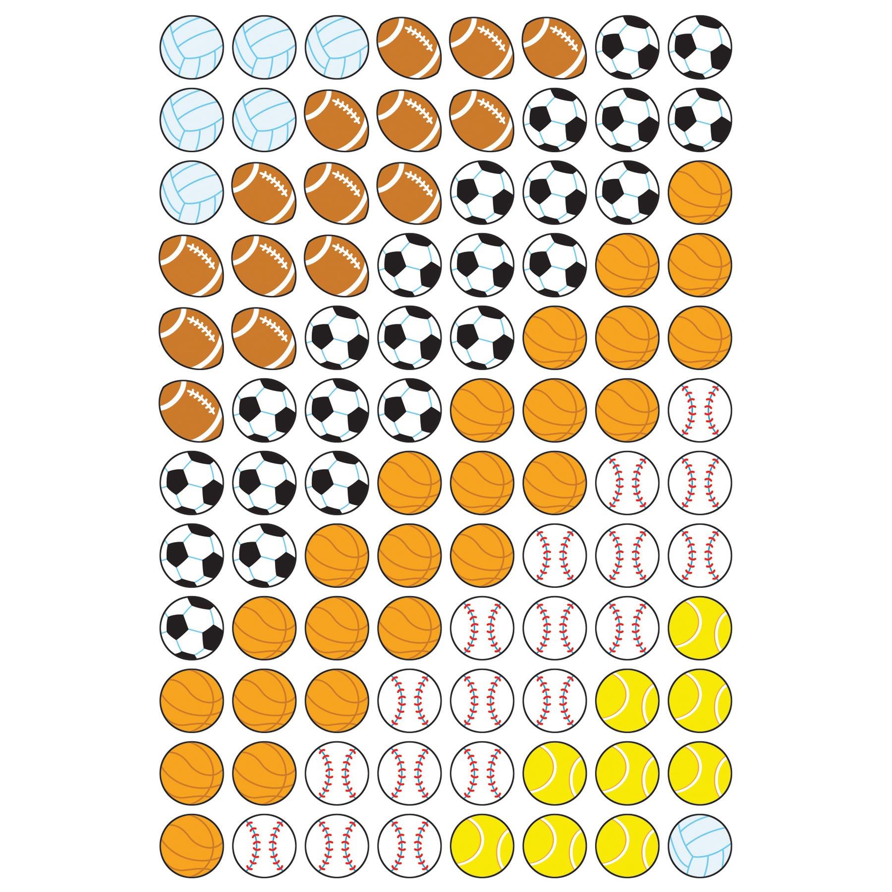 Sports Balls superShapes Stickers, 800 Per Pack, 12 Packs - Loomini