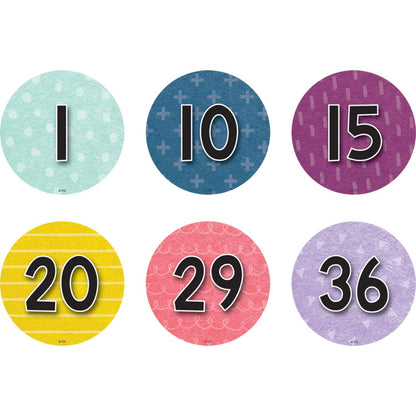Spot On Floor Markers Oh Happy Day Numbers 1-36, 4", Pack of 36 - Loomini