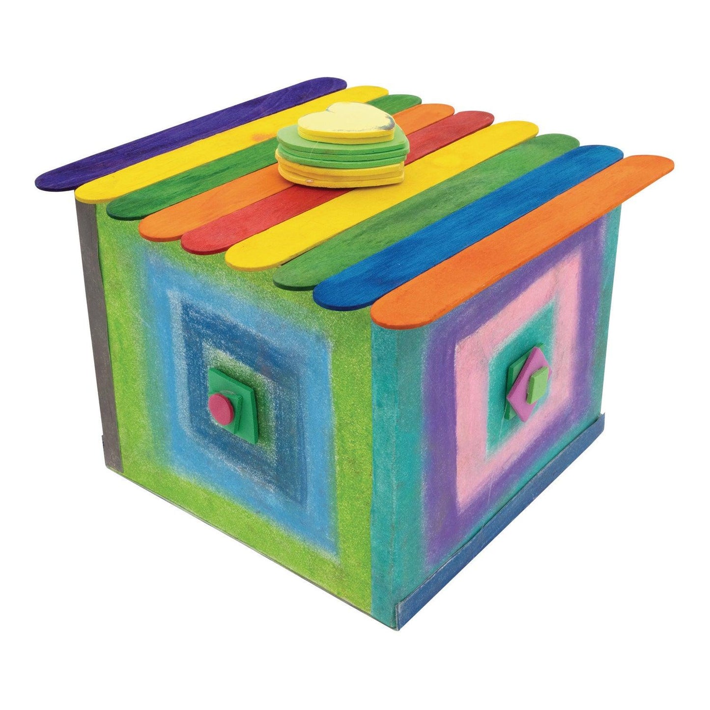 Square Artist Pastels, 24 Assorted Colors, 6 Each, 2-3/8" x 3/8" x 3/8", 144 Pieces - Loomini