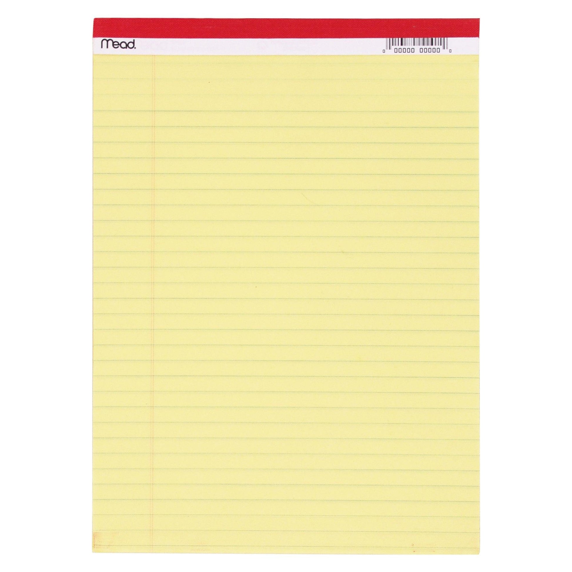 Standard Legal Pad, 8.5" x 11.75", 50 Sheets, 12 Pads - Loomini