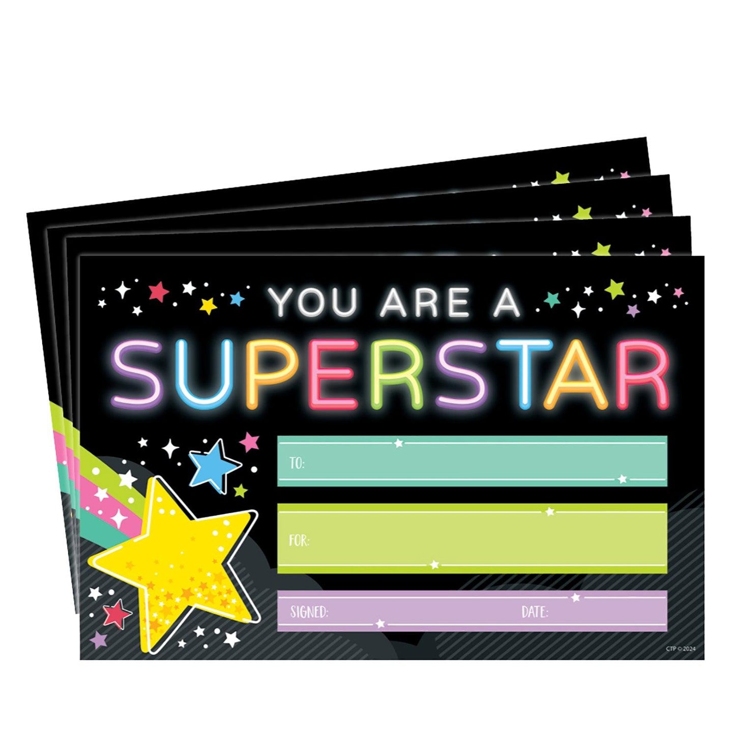 Star Bright Superstar Awards, 30 Per Pack, 6 Packs - Loomini