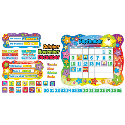 Star Calendar Bulletin Board Set, 2 Sets - Loomini