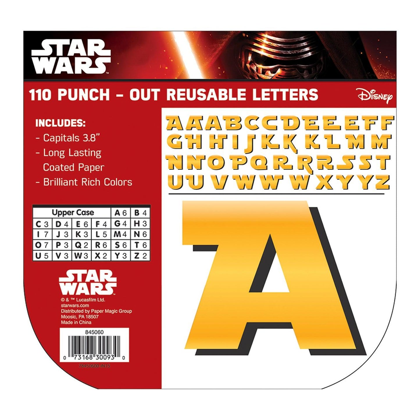 Star Wars™ Deco 4" Letters, 110 Per Pack, 3 Packs - Loomini