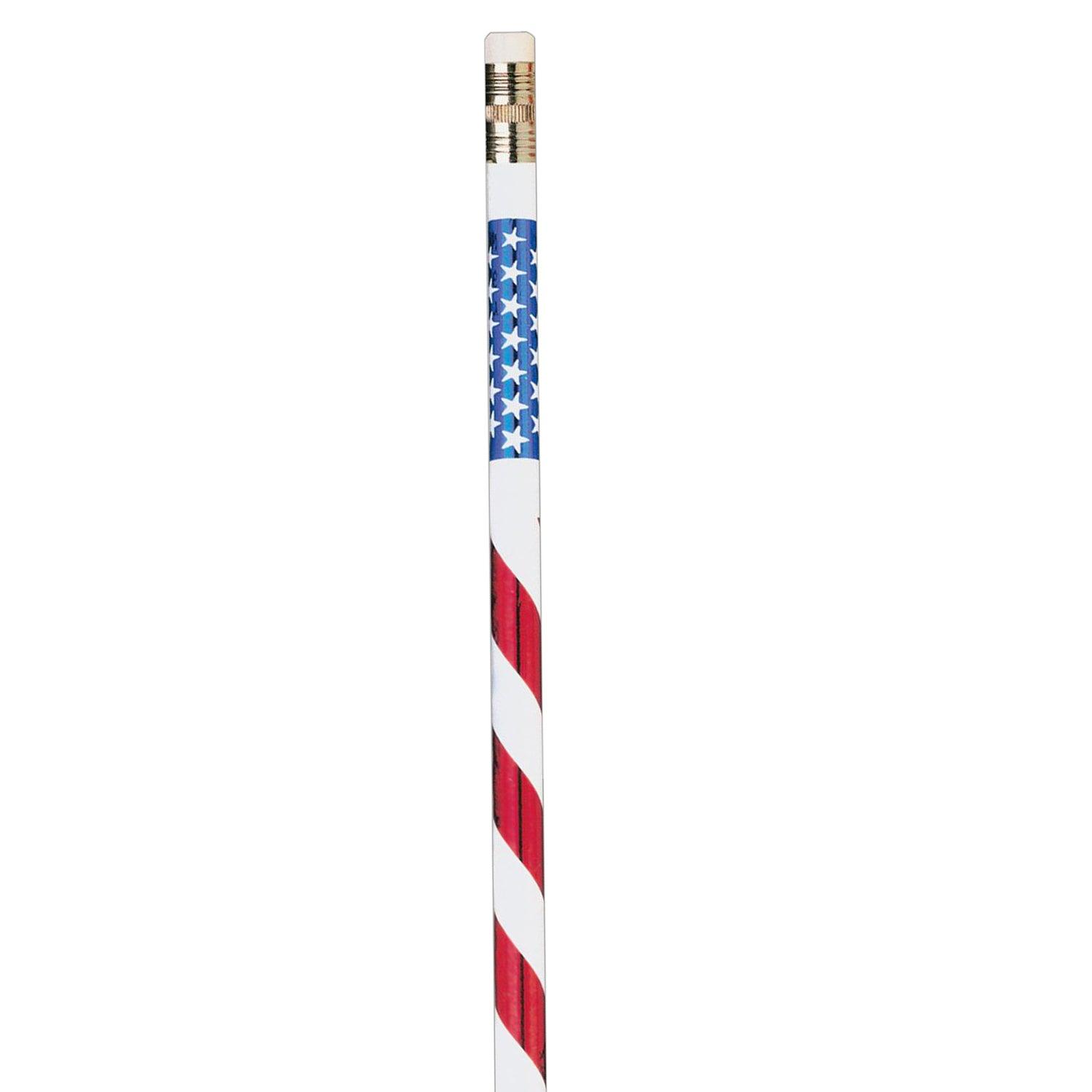 Stars and Stripes Pencil, Gross, Pack of 144 - Loomini