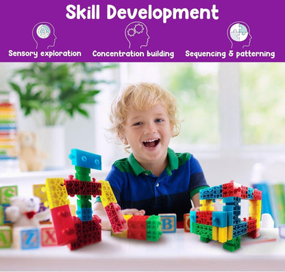 STEAM Lock Blox Building Kit - Steam Learning Building Blocks for Kids - Stem Engineering Building Toy - Loomini