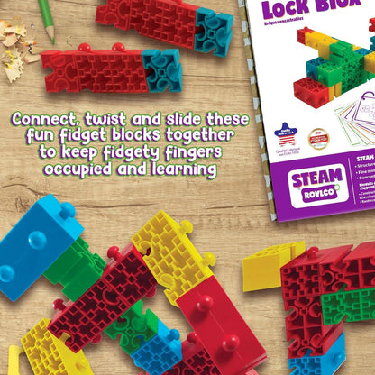 STEAM Lock Blox Building Kit - Steam Learning Building Blocks for Kids - Stem Engineering Building Toy - Loomini