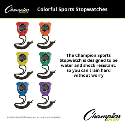 Stop Watch, Assorted Colors, Pack of 6 - Loomini