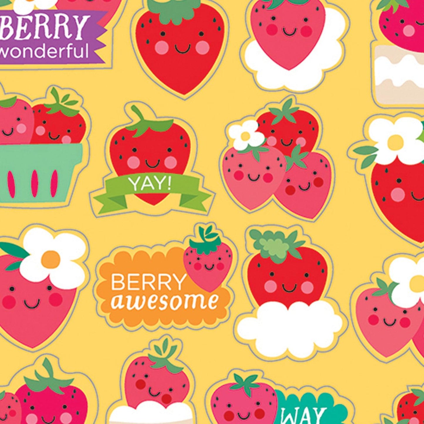 Strawberry Scented Stickers, 80 Per Pack, 6 Packs - Loomini