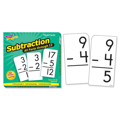 Subtraction 0-12 All Facts Skill Drill Flash Cards - Loomini