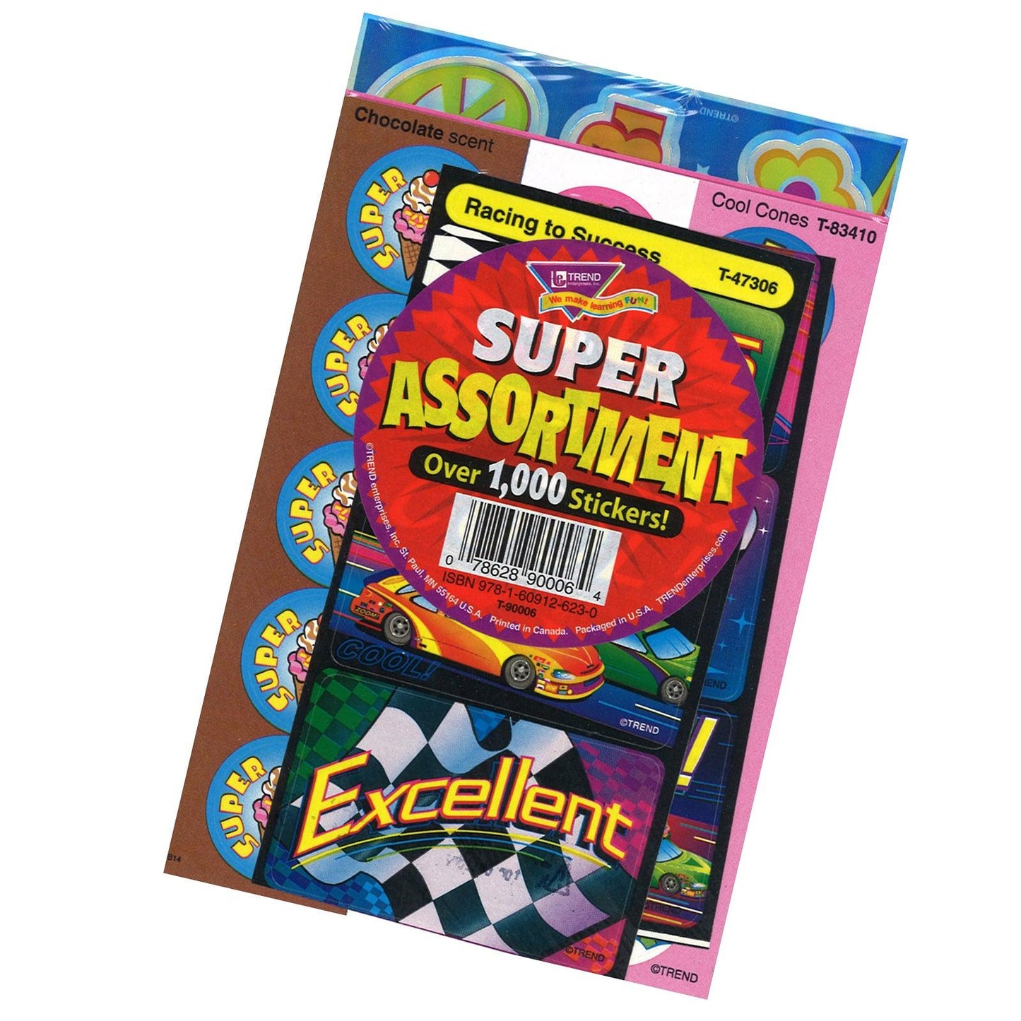 Super Assortment Sticker Pack, 1000 Stickers Per Pack, 3 Packs - Loomini