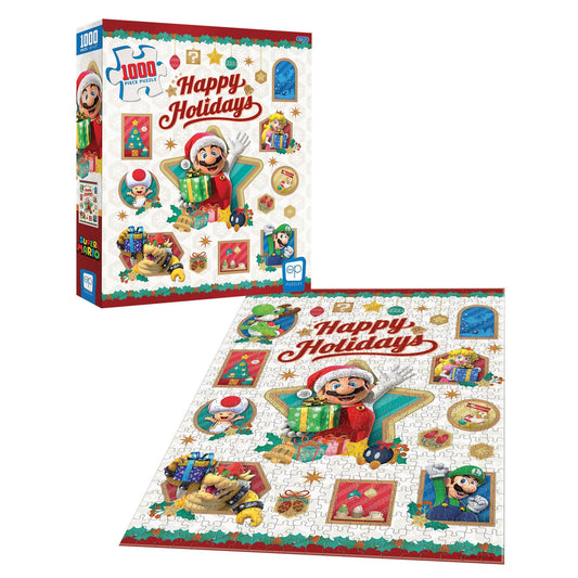 Super Mario™ "Happy Holidays" 1000-Piece Puzzle - Loomini