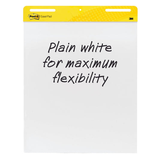 Super Sticky Easel Pad, 25" x 30", White, 30 Sheets/Pad, 2 Pads - Loomini