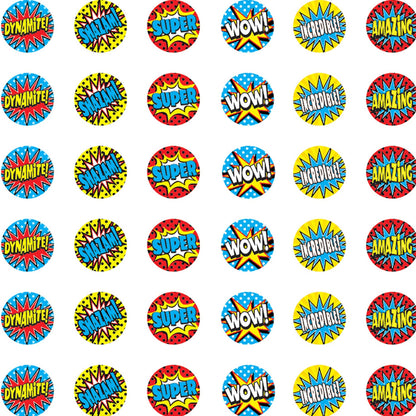 Superhero Mini Stickers Valu-Pak, 1144 Per Pack, 6 Packs - Loomini