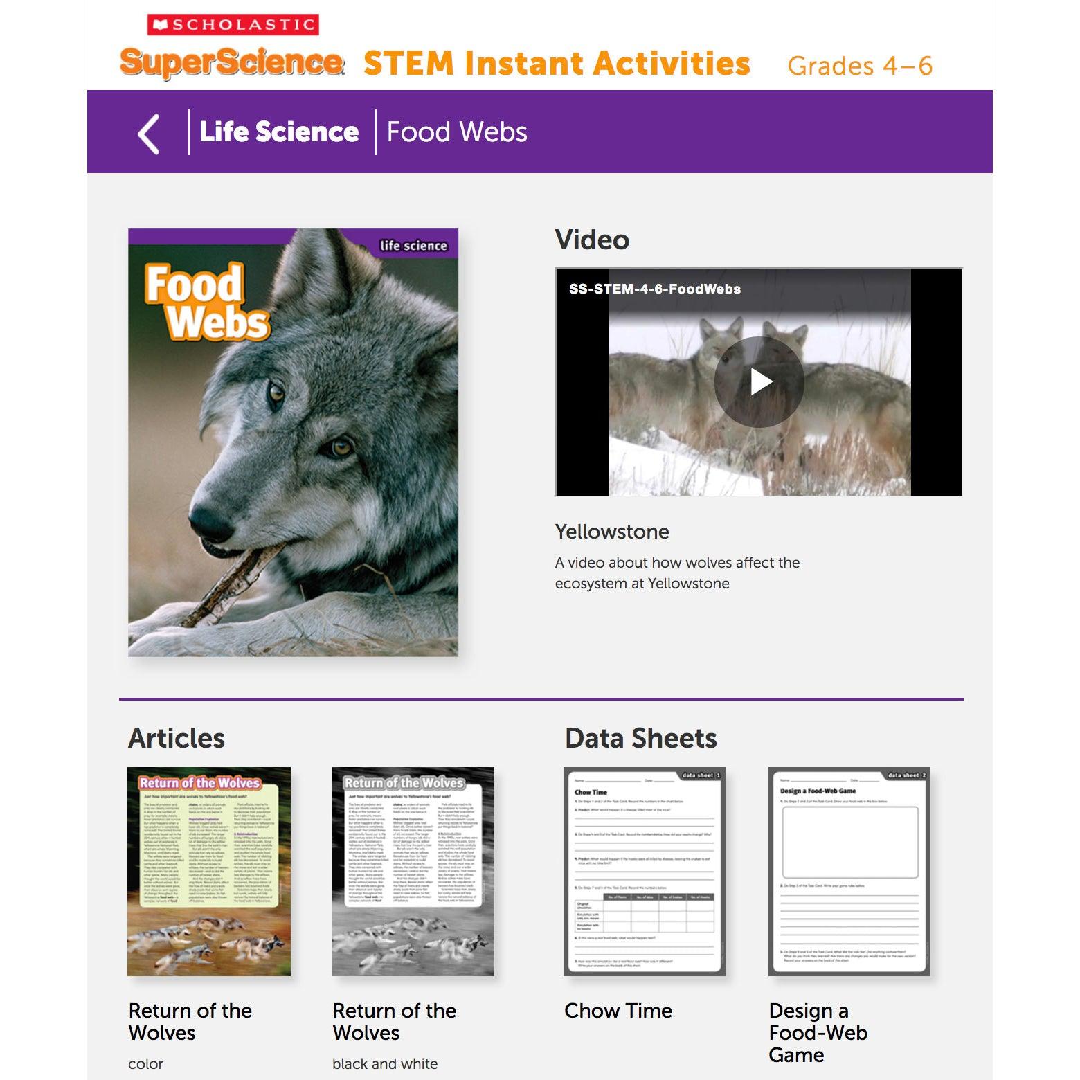 SuperScience STEM Instant Activities, Grades 4-6 - Loomini