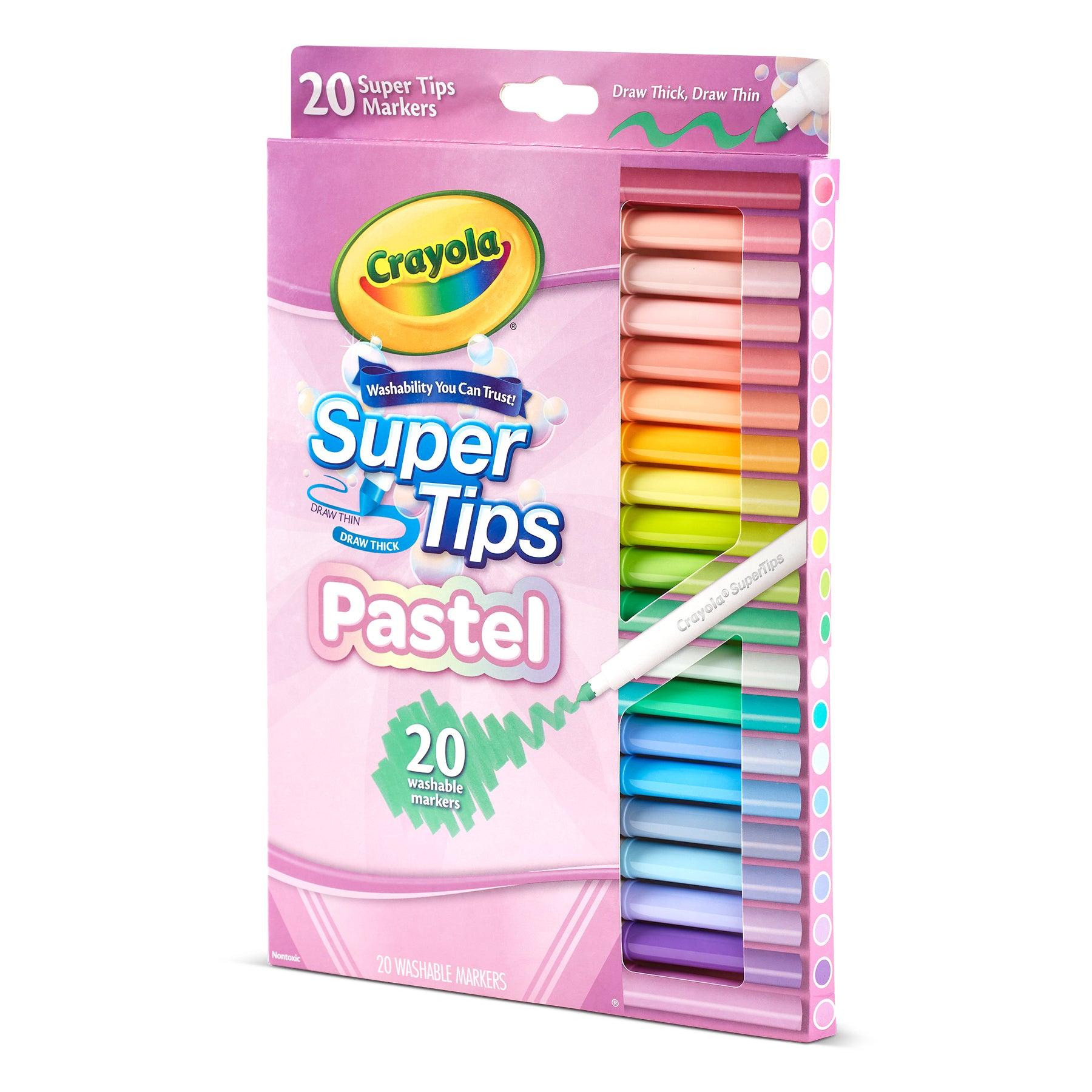 Supertip Markers, Pastel, 20 Per Pack, 6 Packs - Loomini