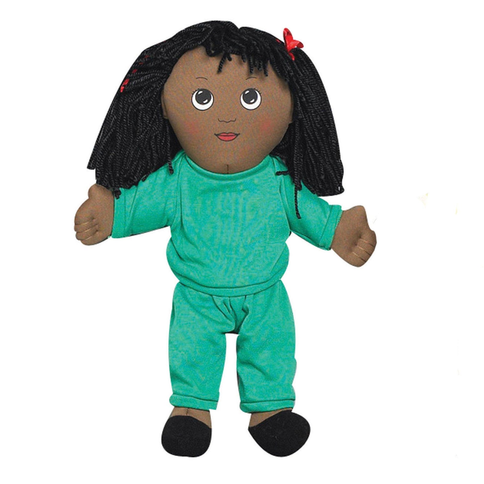 Sweat Suit Doll, African American Girl - Loomini