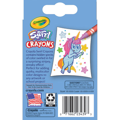 SWIRL Crayons, 24 Per Pack, 6 Packs - Loomini