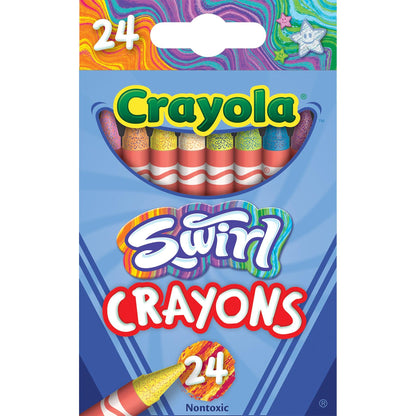 SWIRL Crayons, 24 Per Pack, 6 Packs - Loomini