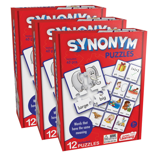 Synonym Puzzles, 12 Per Set, 3 Sets - Loomini