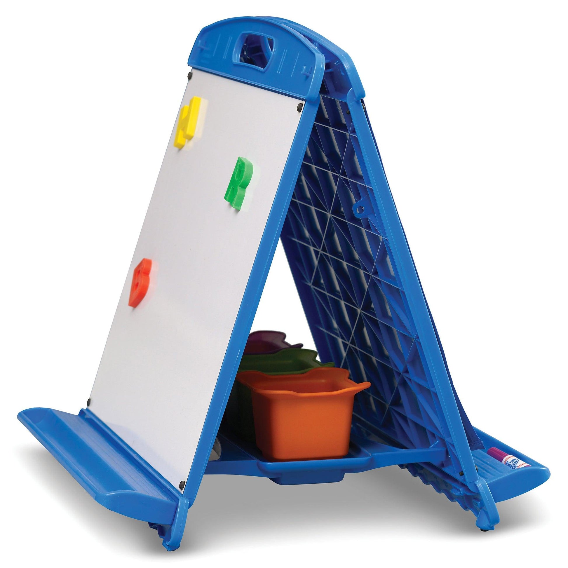 Tabletop Easel with Dry Erase Boards, Pocket Chart, and Storage Tubs - Loomini