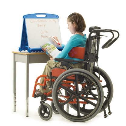 Tabletop Easel with Dry Erase Boards, Pocket Chart, and Storage Tubs - Loomini