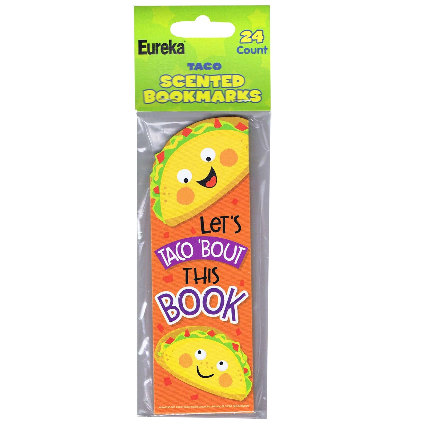 Taco Scented Bookmarks, 24 Per Pack, 3 Packs - Loomini