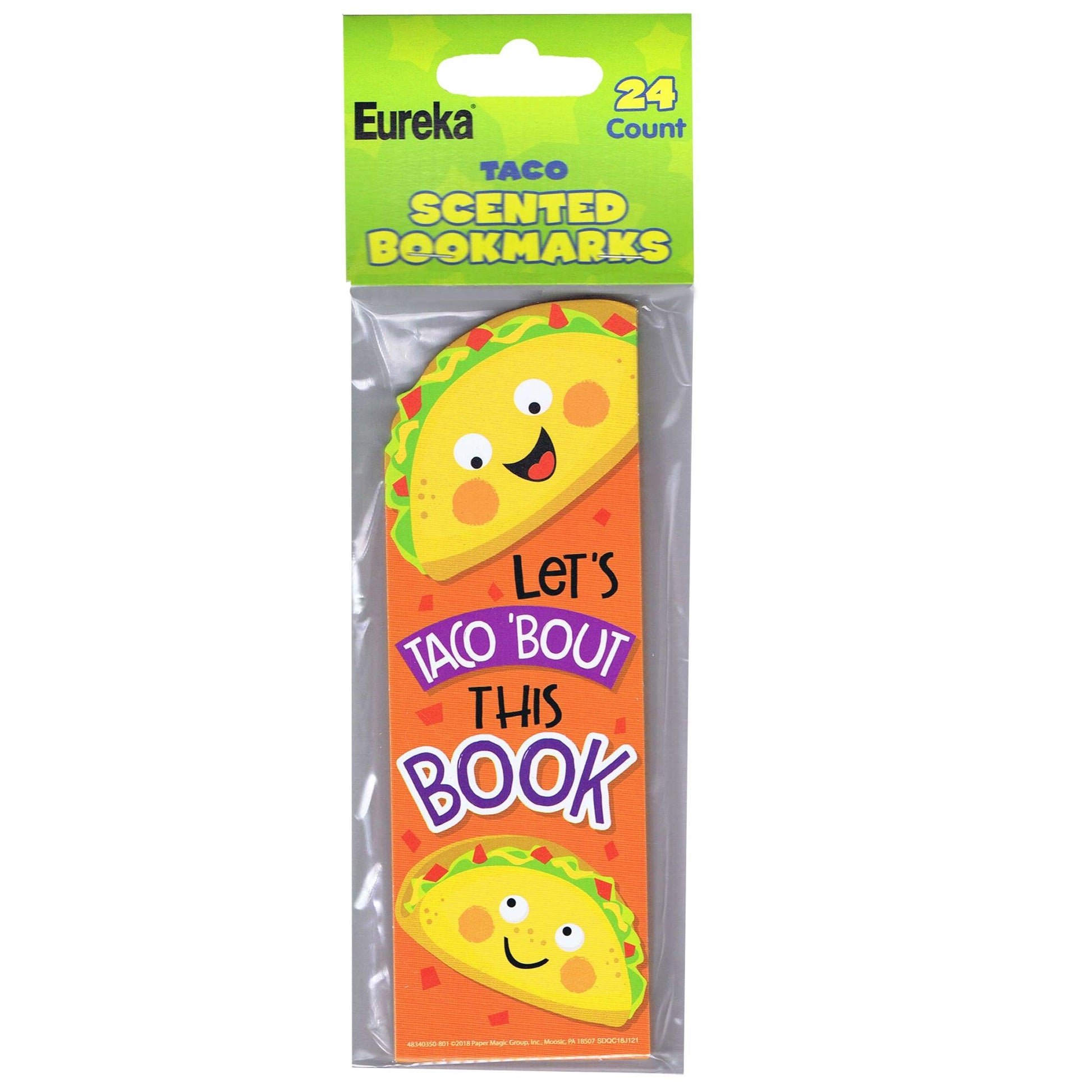 Taco Scented Bookmarks, 24 Per Pack, 3 Packs - Loomini