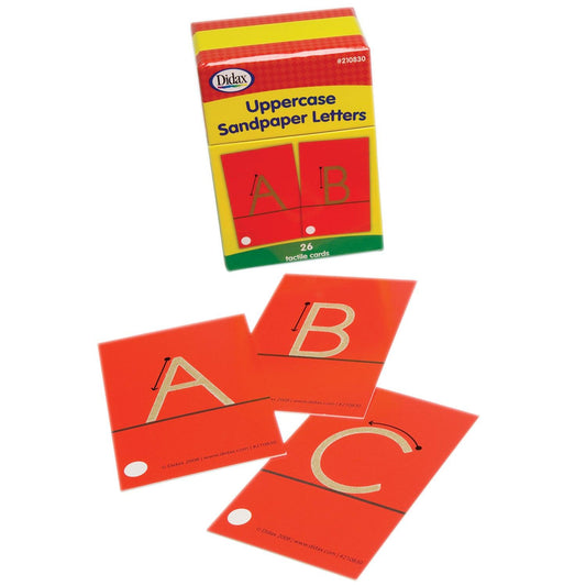 Tactile Sandpaper Uppercase Letters - Loomini