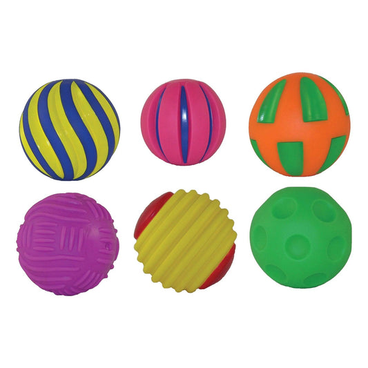 Tactile Squeak Balls, 6 Per Pack - Loomini