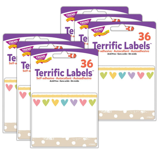 Take Heart Terrific Labels™, 36 Per Pack, 6 Packs - Loomini