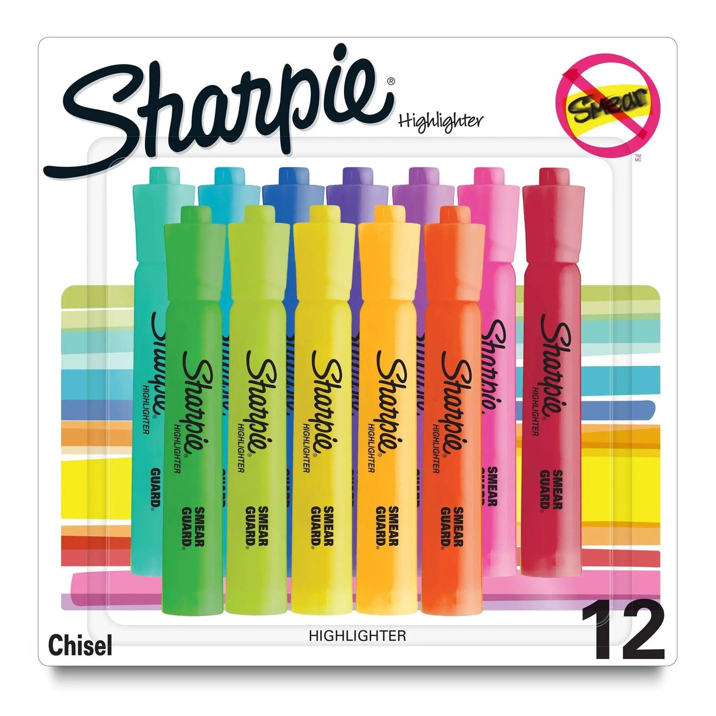 Tank Highlighters, Assorted, Pack of 12 Sharpie®