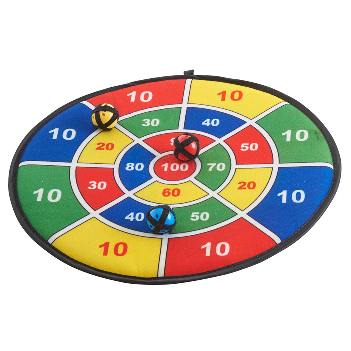 Target Math - 3 Large (17.75") Fabric Dart Boards with 9 Balls Using Hook-and-Loop Fasteners - Loomini