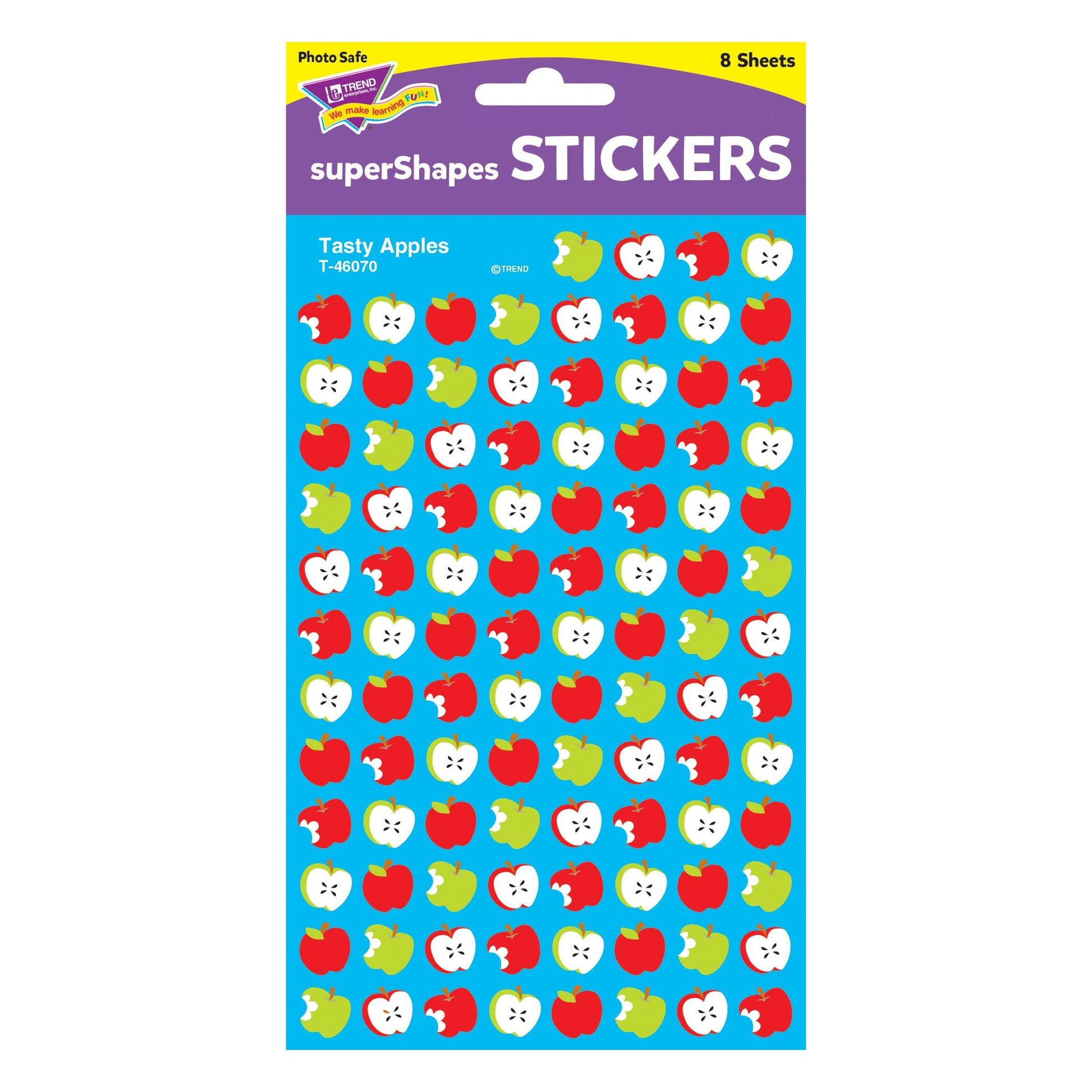 Tasty Apples superShapes Stickers, 800 Per Pack, 6 Packs - Loomini