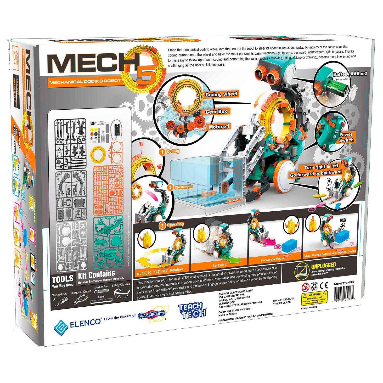 TEACH TECH™ Mech-5, Mechanical Coding Robot - Loomini