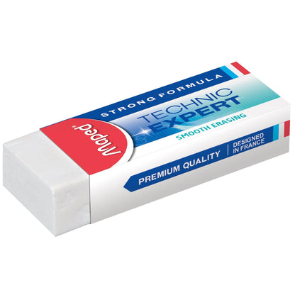 Technic Expert Vinyl Eraser, Premium Soft Material, Latex Free, Pack of 20 - Loomini