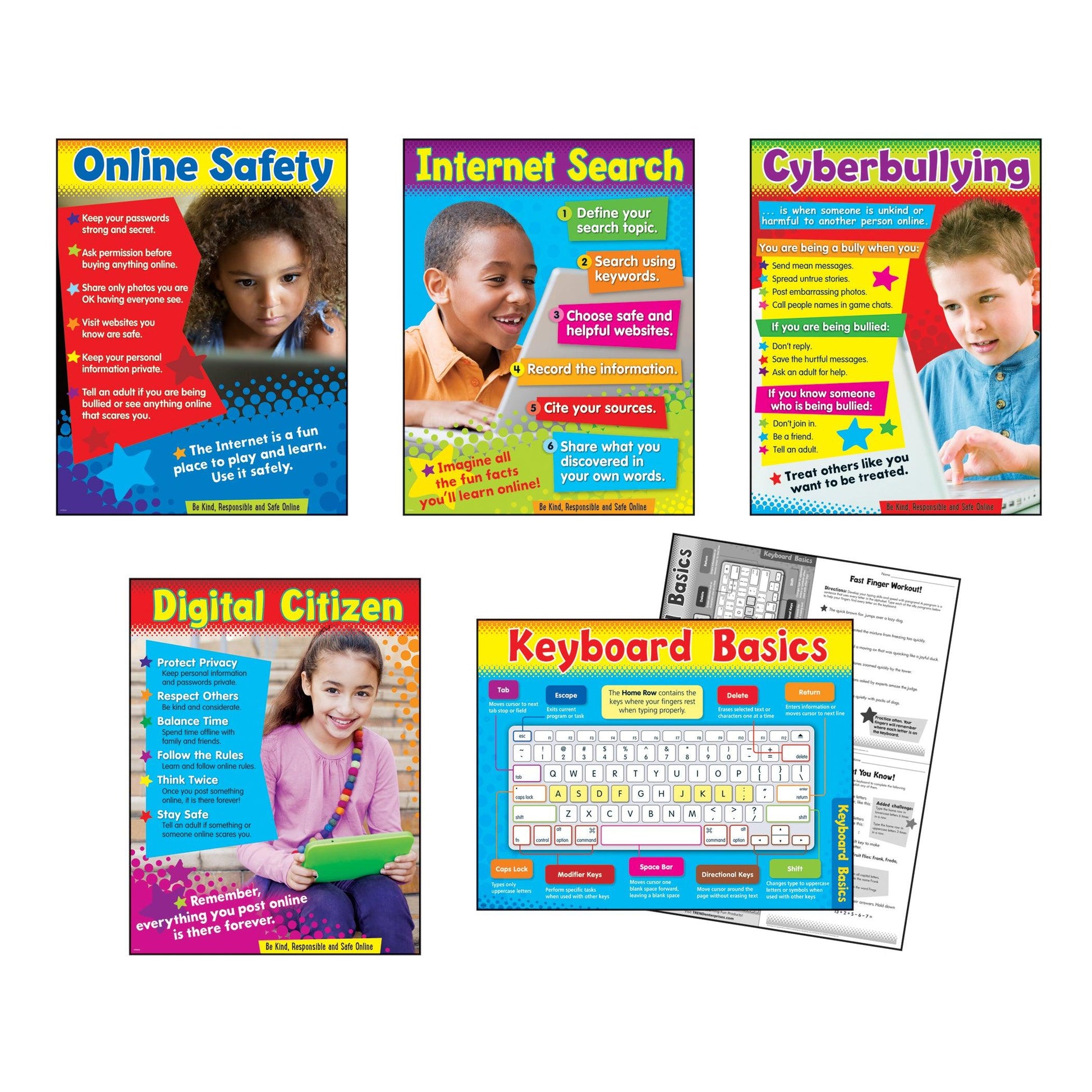 Technology (Primary) Learning Charts Combo Pack, Set of 5 - Loomini