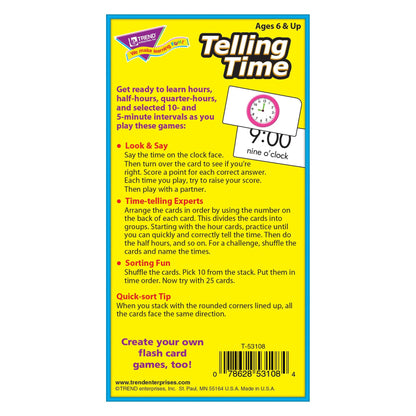 Telling Time Skill Drill Flash Cards, 3 Packs - Loomini