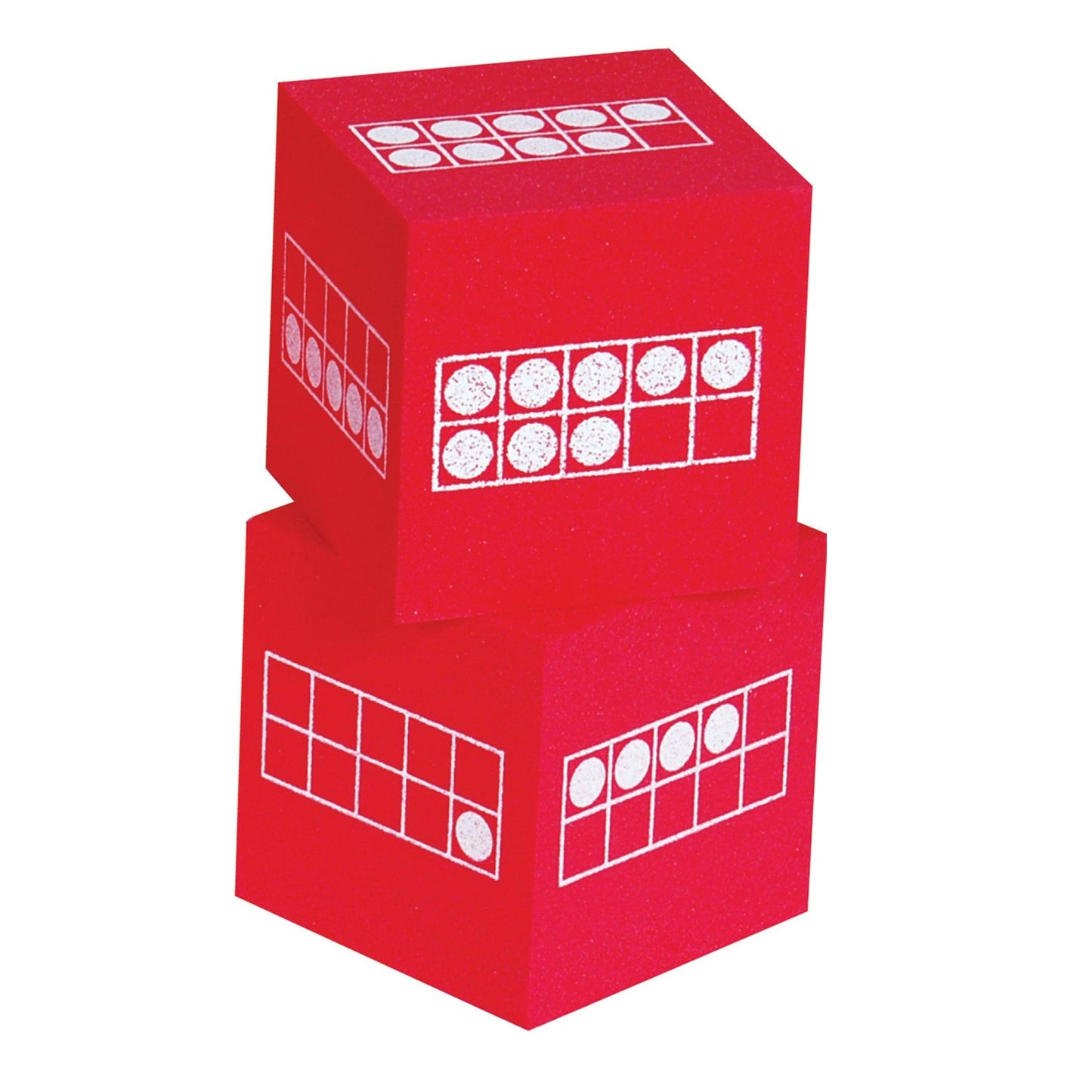 Ten Frame Foam Dice - Set of 6 - Loomini